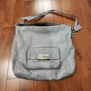 Coach Kristin gray leather hobo bag